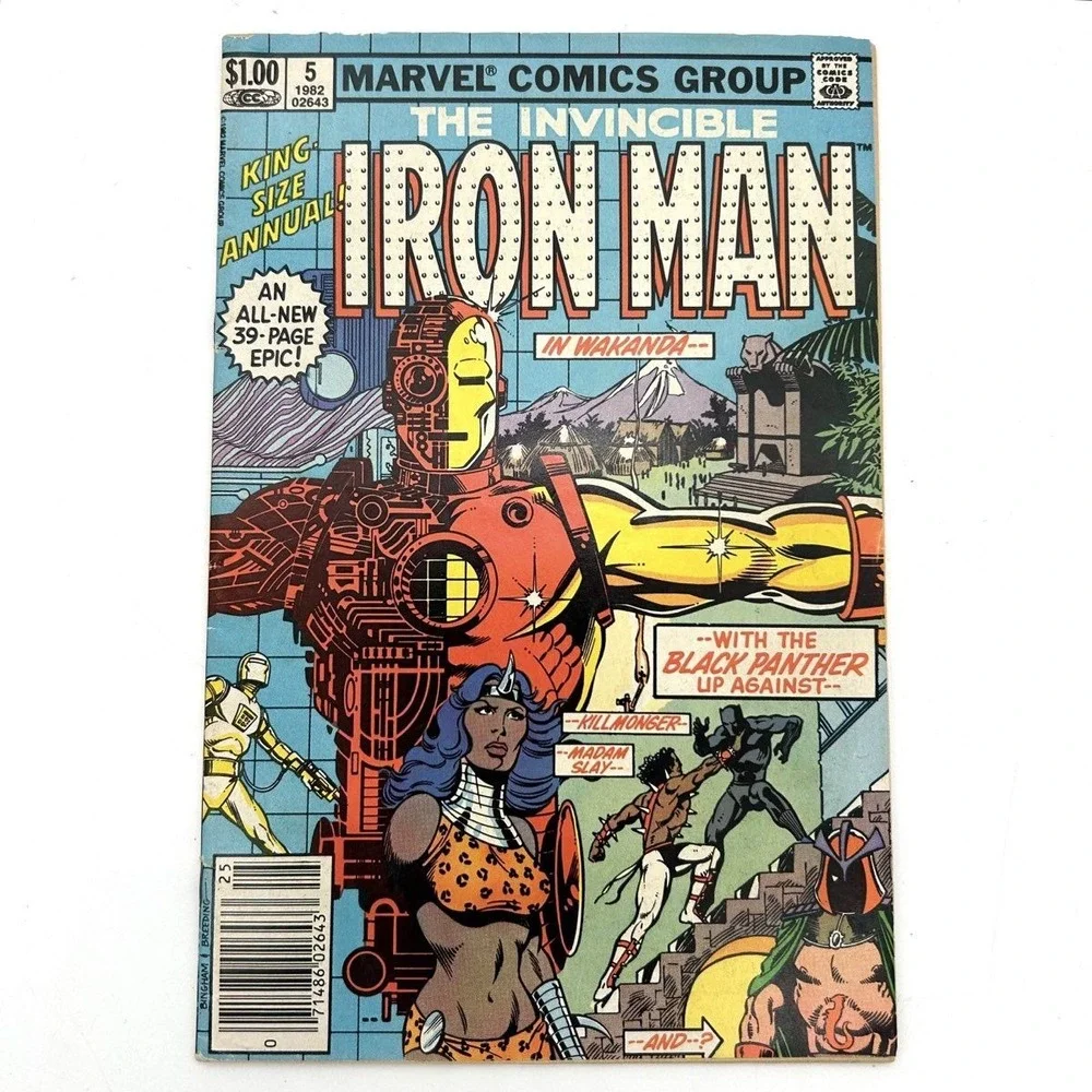 Iron Man Annual #5 Marvel 1982 Black Panther Killmonger Wakanda Appearance